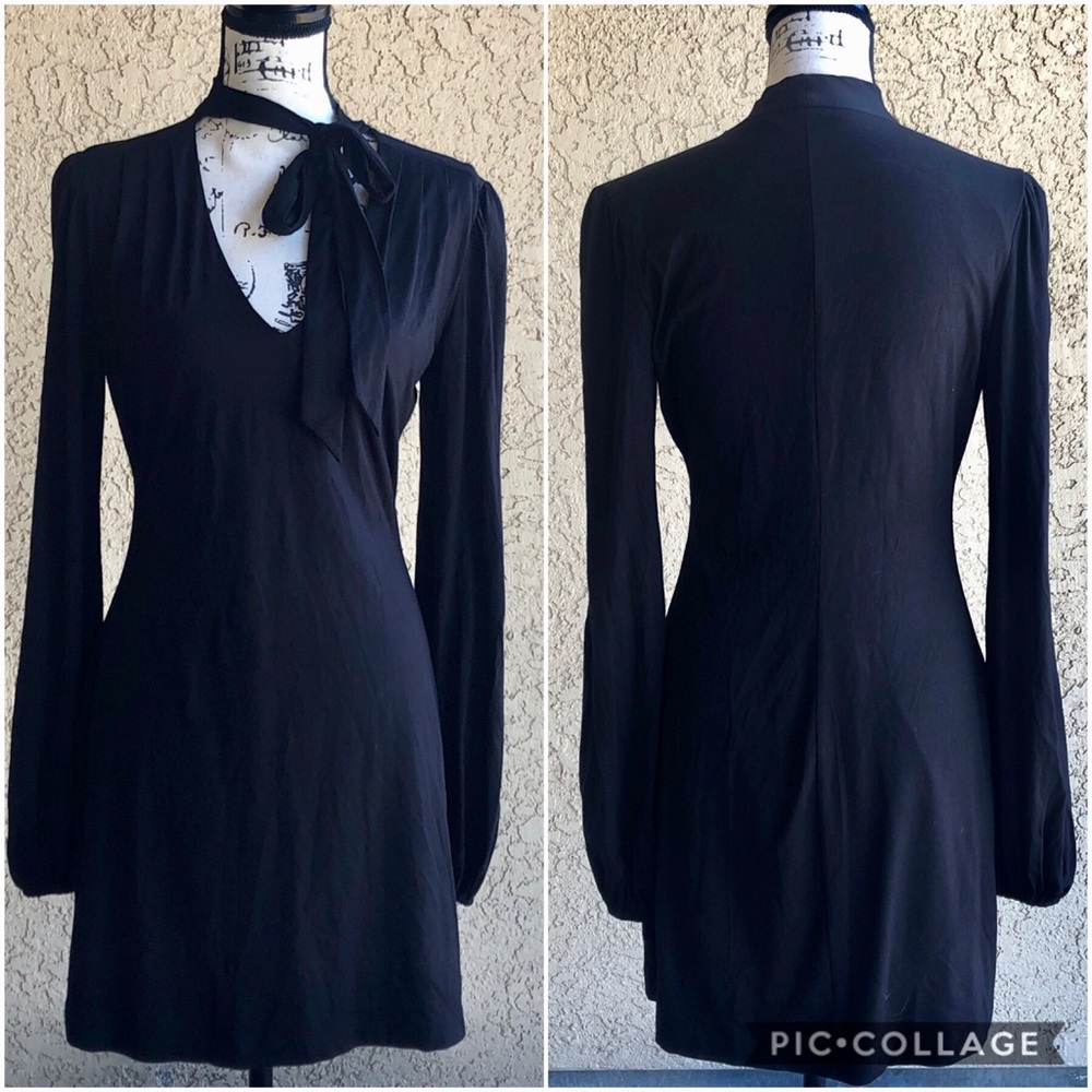 Marciano Black Tie Neck Dress size Medium
